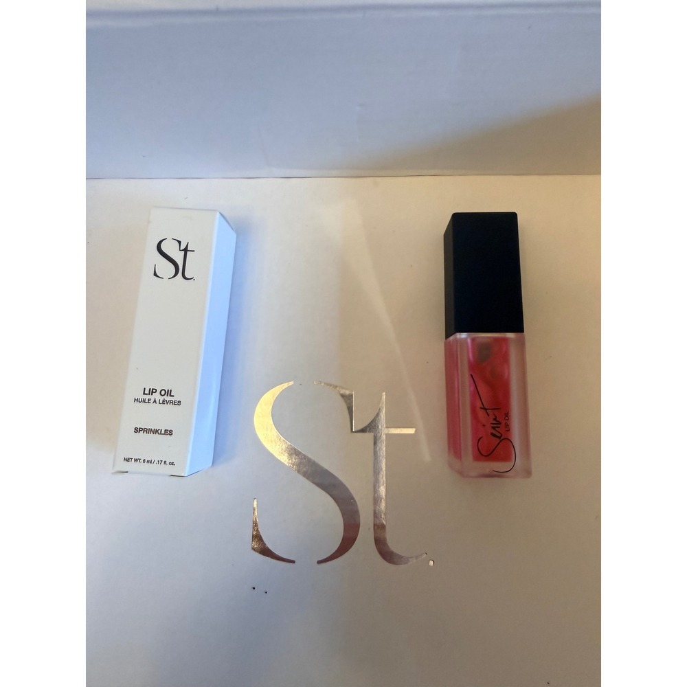 Seint Lip Oil Sprinkles Pink Hydrating High Shine Lip Treatment 5ml .17 fl oz